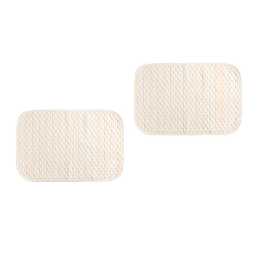 2Pièces Coussinet Étanche Bébé En Coton Coloré Beige Pour - 2
