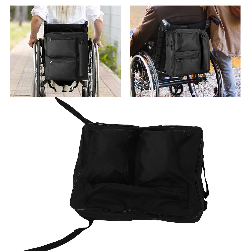 Wheelchair Backpack 48x40x14cm 600D Oxford Cloth Multiple Pockets
