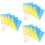 12Pièces Drapeaux Signal Main Assortis Bois+polyester Multiusages 7
