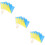 12Pièces Drapeaux Signal Main Assortis Bois+polyester Multiusages 10