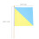 12Pièces Drapeaux Signal Main Assortis Bois+polyester Multiusages 11