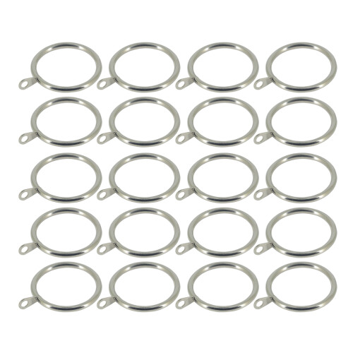60Pcs Silver Curtain Rings Hook Easy Install Iron Hanging Rings 1