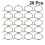 60Pcs Silver Curtain Rings Hook Easy Install Iron Hanging Rings 10