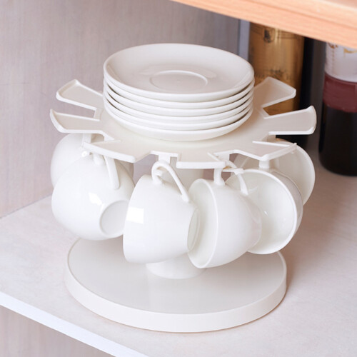 3Pcs White Coffee Cup Holder PP Kitchen Organizer 2