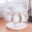 3Pcs White Coffee Cup Holder PP Kitchen Organizer 5