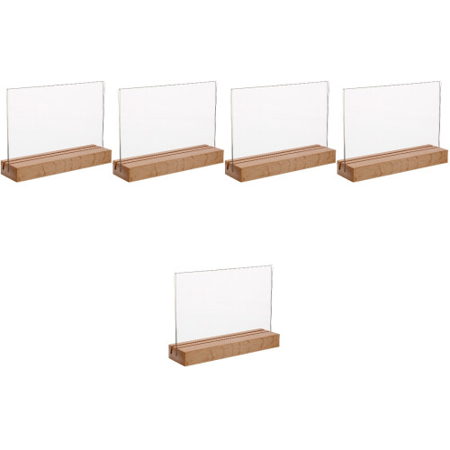 5Pcs Transparent Sign Rack Tag Display Board for Restaurant 2