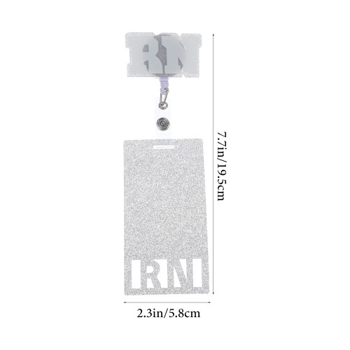 4Pcs Glitter Badge Holder Retractable Acrylic Clip 1