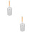 2Pièces À Spaghetti Manche Bois Acier Inoxydable 6