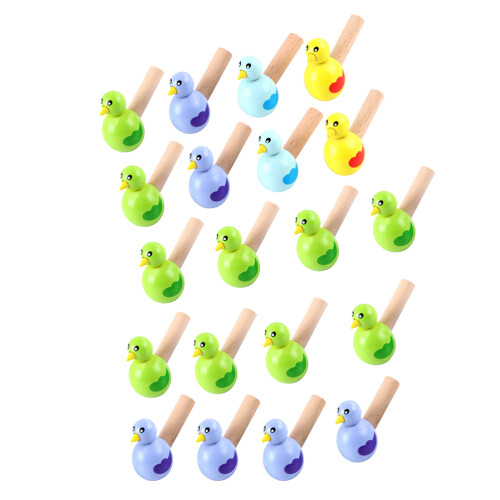 100Pièces Jouets Sifflets Bois Coloré Pour Enfants 1