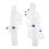 Bruids Elastische Jarretel Set Met Wit Kant En Blauwe Straalsteen 2