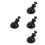 4Pcs Strong Mini Suction Cup Car Holder Black Plastic Mount 4