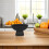 2Pcs Black Ceramic Footed Fruit Bowls for Kitchen and Dining 5