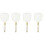 4Pcs Durable ABS Handheld Vanity Mirror Portable Makeup Mirror White 4