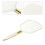 4Pcs Durable ABS Handheld Vanity Mirror Portable Makeup Mirror White 11