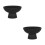 2Pcs Black Ceramic Footed Fruit Bowls for Kitchen and Dining 9