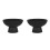 2Pcs Black Ceramic Footed Fruit Bowls for Kitchen and Dining 10