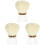 3Pièces Pinceaux Multi-Usage Beige En ABS Pour Et Ongles 4