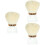 3Pièces Pinceaux Multi-Usage Beige En ABS Pour Et Ongles 7