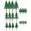 60Pcs Miniature Model Trees Green Plastic for Diorama Landscape Decor 2