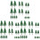 60Pcs Miniature Model Trees Green Plastic for Diorama Landscape Decor 3