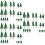 60Pcs Miniature Model Trees Green Plastic for Diorama Landscape Decor 7