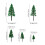 60Pcs Miniature Model Trees Green Plastic for Diorama Landscape Decor 10