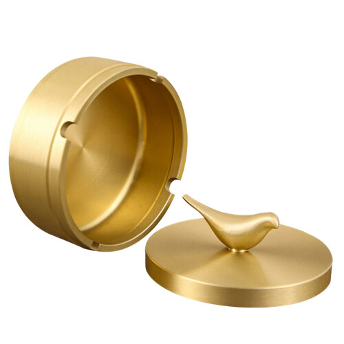 2Pièces Cendrier Laiton Couvercle Pour Décor Table Maison 2