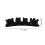 2Pcs Black Solid Ebony Pen Rack Paperweight Wood Brush Holder 2