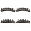 2Pcs Black Solid Ebony Pen Rack Paperweight Wood Brush Holder 6