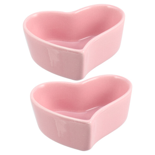 4Pcs Pink Ceramic Feeding Bowls Ideal for Hamsters and Pets 1