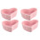 4Pcs Pink Ceramic Feeding Bowls Ideal for Hamsters and Pets 3