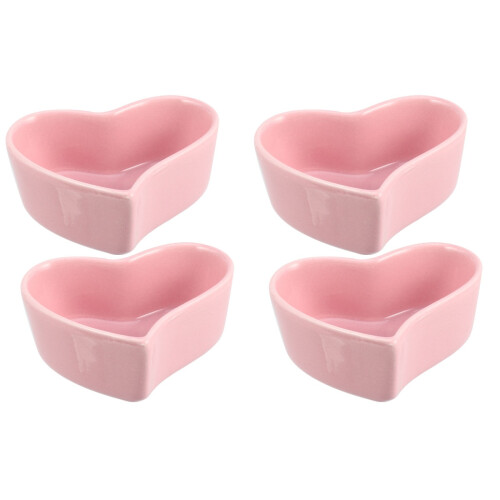 4Pcs Pink Ceramic Feeding Bowls Ideal for Hamsters and Pets 2