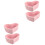 4Pcs Pink Ceramic Feeding Bowls Ideal for Hamsters and Pets 4