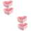 4Pcs Pink Ceramic Feeding Bowls Ideal for Hamsters and Pets 6