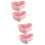 4Pcs Pink Ceramic Feeding Bowls Ideal for Hamsters and Pets 7