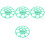 4Pièces Instrument Mamelon Silicone Vert Rapide Fiable 5