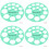 4Pièces Instrument Mamelon Silicone Vert Rapide Fiable 7