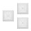 3Pcs Bathroom Vent Cover ABS White Square Fan Grill with Spring Panel 4