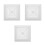 3Pcs Bathroom Vent Cover ABS White Square Fan Grill with Spring Panel 5