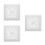 3Pcs Bathroom Vent Cover ABS White Square Fan Grill with Spring Panel 7