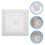 3Pcs Bathroom Vent Cover ABS White Square Fan Grill with Spring Panel 10