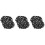 6Pièces Large Bonnet Bain Satin Noir Ajustable Pour Épais 5