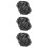 6Pièces Large Bonnet Bain Satin Noir Ajustable Pour Épais 9