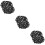 6Pièces Large Bonnet Bain Satin Noir Ajustable Pour Épais 10
