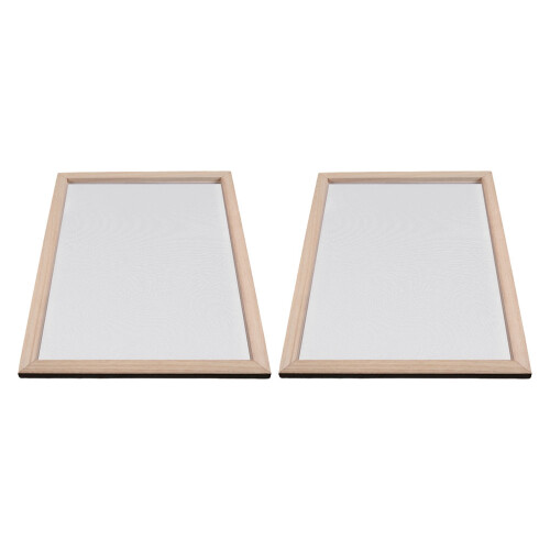 8Pièces Écran En Bois Beige Double Couches Pour Papier DIY 1