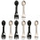 8Pcs Lightweight Outdoor Spork Fork Spoon Combo Assorted 4