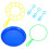 12Pcs Bubble Maker Toys Multi-Shape Bubble Blowing Rings for Kids 8
