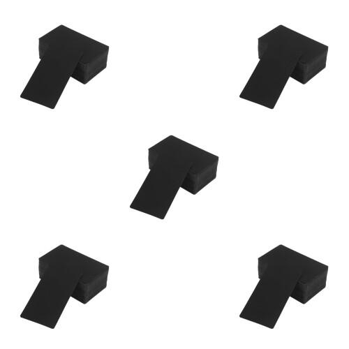 5Pièces Cartes Kraft Noir Blanches Double-Face Pour Notes Et Messages 2