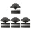 16Pièces Éventails En Bambou Noir Style Rétro Pour Salon 4