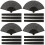 16Pièces Éventails En Bambou Noir Style Rétro Pour Salon 7